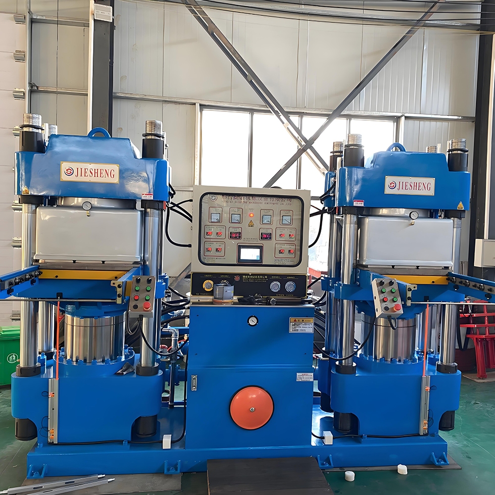 Double working table rubber vulcanizing machine